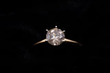 14K YELLOW GOLD 1.10 CTW LADIES ROUND DIAMOND SOLITAIRE RING