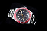 TUDOR HERITAGE BLACK BAY 41MM STAINLESS STEEL BLACK DIAL BURGUNDY BEZEL AUTOMATIC 79230R