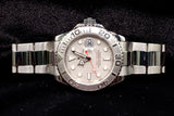 ROLEX YACHT-MASTER 40MM STAINLESS STEEL PLATINUM BEZEL PLATINUM DIAL OYSTER 16622