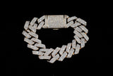 10K YELLOW GOLD 11.34 CTW PAVÉ DIAMOND CUBAN LINK BRACELET 8.25"