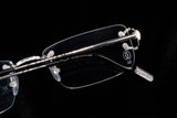 CARTIER SPLIT C CT0344O-002 RIMLESS EYEGLASSES 53MM SILVER