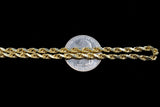 10K YELLOW GOLD HOLLOW ROPE CHAIN NECKLACE 20"