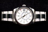 ROLEX SKY-DWELLER 42MM WHITE ROLESOR WHITE DIAL OYSTER 326934