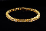 10K YELLOW GOLD 9.00 CTW DIAMOND TENNIS BRACELET 8"