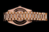 ROLEX DAY-DATE PRESIDENT 41MM 18K EVEROSE GOLD PINK DIAMOND DIAL FLUTED BEZEL 218235