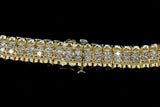 14K YELLOW GOLD 5.00 CTW TWO-ROW DIAMOND BRACELET 8"