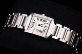 CARTIER TANK FRANÇAISE MEDIUM STAINLESS STEEL WHITE ROMAN DIAL BRACELET WSTA0005