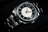 ROLEX DATEJUST 36MM STAINLESS STEEL BLACK & SILVER TUXEDO DIAL ROULETTE DATE SMOOTH BEZEL OYSTER BRACELET 116200