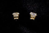 14K YELLOW GOLD 1.98 CTW ROUND DIAMOND STUD EARRINGS
