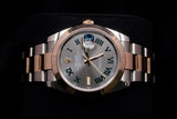 ROLEX DATEJUST 41MM 18K EVEROSE GOLD & STEEL WIMBLEDON SLATE ROMAN DIAL OYSTER 126301