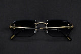 CARTIER SPLIT C CT0468S-001 RIMLESS SUNGLASSES 58MM GOLD-TONE GREY GRADIENT FACTORY LENSES