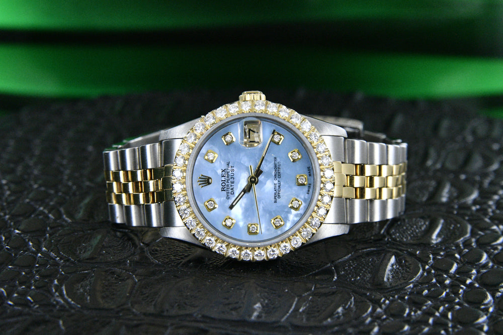 Rolex Datejust 31mm 18K and steel Ref.68273 1.00tw Diamond Bezel