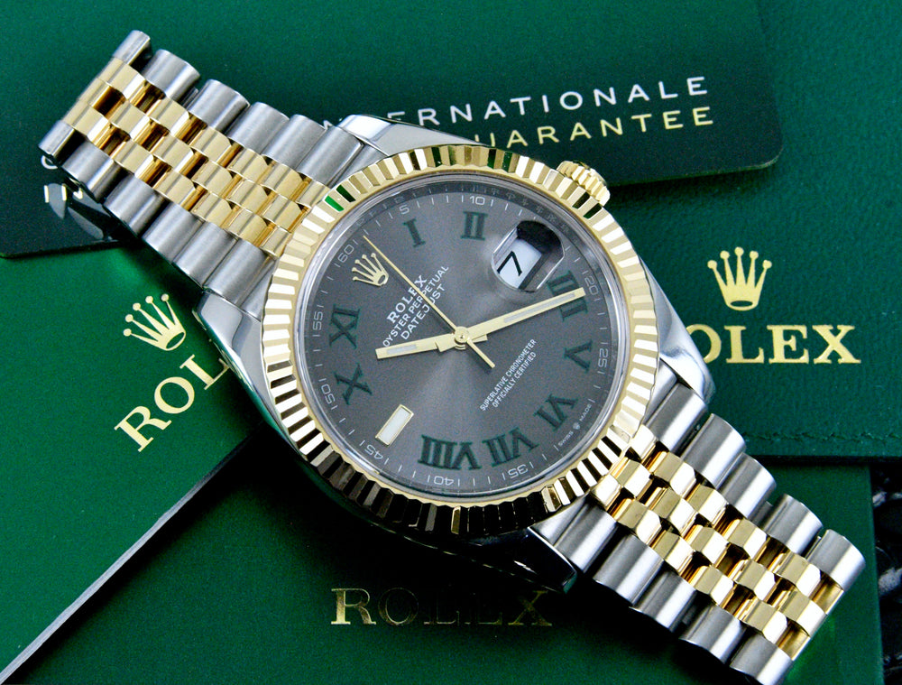 Rolex Datejust 41 Steel & 18K Jubilee Wimbledon Dial 126333