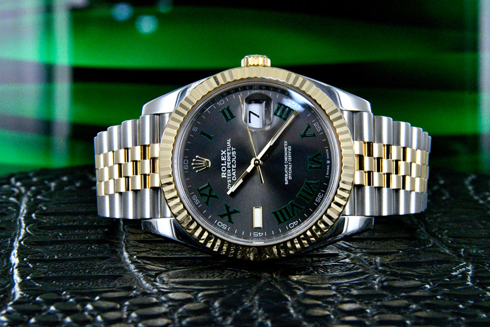 Rolex Datejust 41 Steel & 18K Jubilee Wimbledon Dial 126333