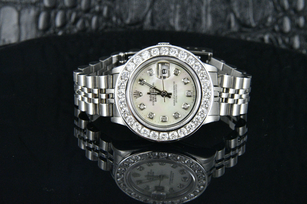 Rolex Ladies 26mm Datejust 2.00 TCW Diamond Bezel Ref. 79174