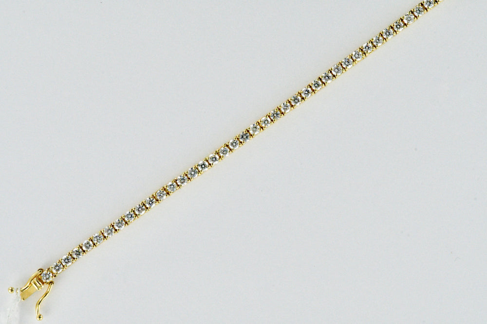 14K Gold Ladies Diamond Tennis Bracelet 5.12 TCW