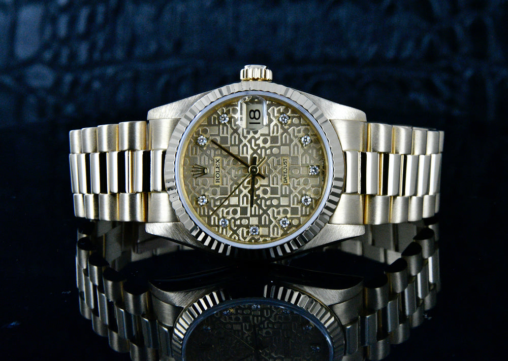 Rolex Datejust 31mm 18k Gold President 68278