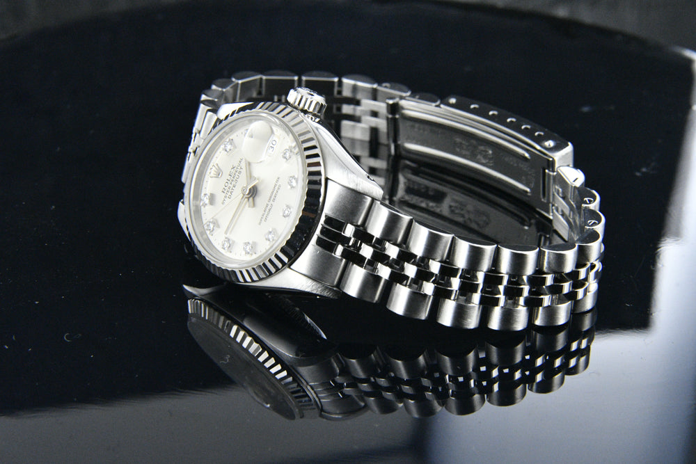 Rolex Datejust 26mm Stainless Steel Factory Diamond Dial 69174