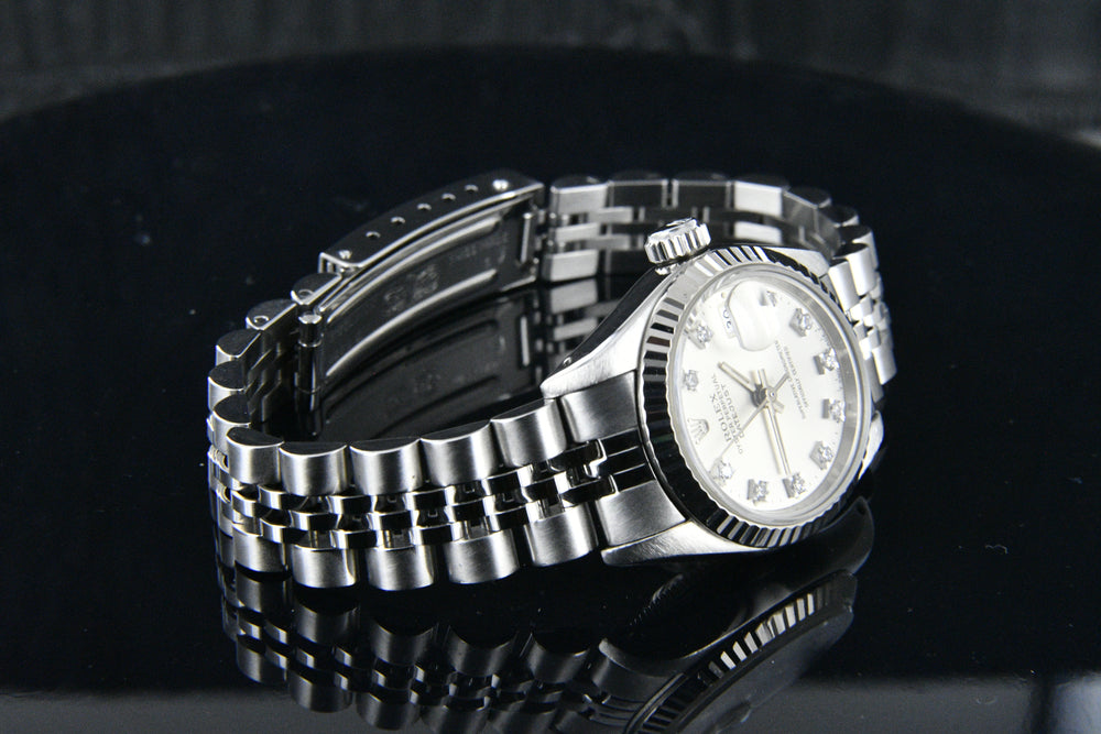 Rolex Datejust 26mm Stainless Steel Factory Diamond Dial 69174