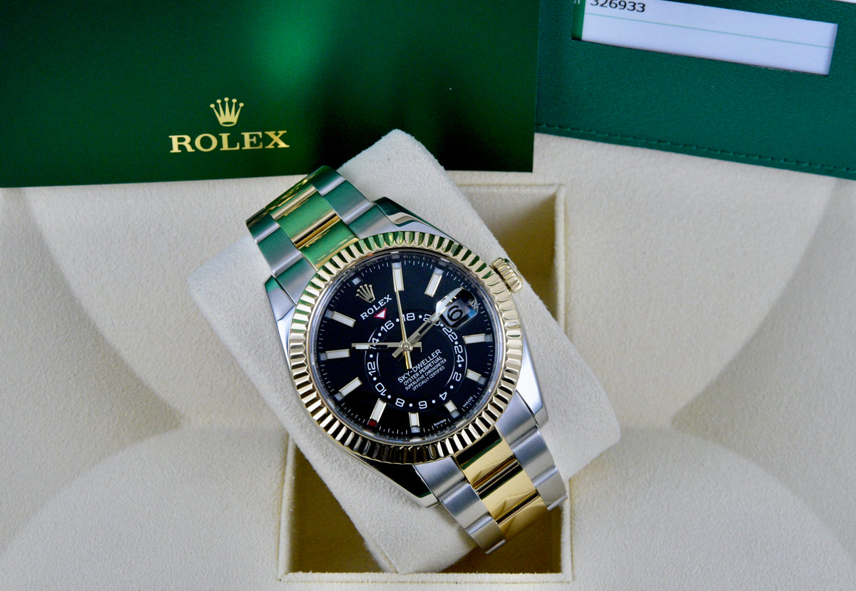 Rolex Sky Dweller 326933 18K Gold and Steel Zeidman s